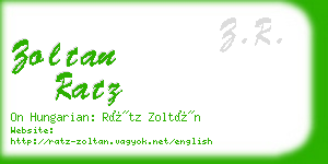 zoltan ratz business card